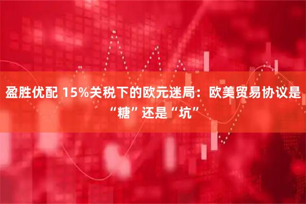 盈胜优配 15%关税下的欧元迷局：欧美贸易协议是“糖”还是“坑”